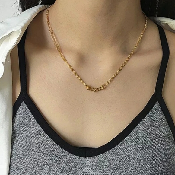 Gold Buckle Pendant Necklace - Picture 2 of 4